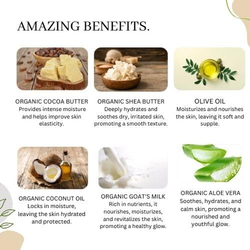 Goat’S Milk and Shea Butter Handcrafted Soap | 100% Natural | Organic Ingredients | Nourishes, Hydrates, and Revitalizes Your Skin | Gentle Formula for Hand, Face & Body | Miami-Made - 1 Bar