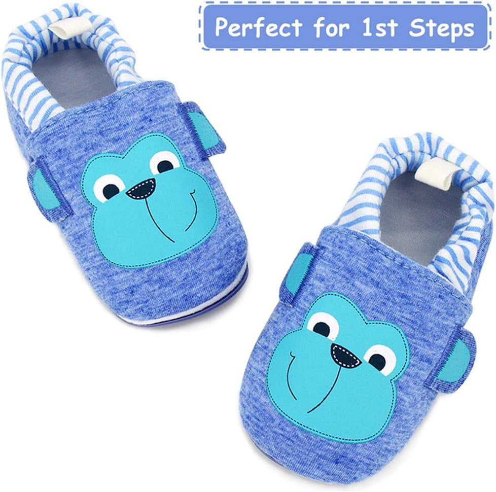 Toddler Baby Boys Girls Shoes Non Skid Slipper Sneaker Moccasins Infant First Walker House Walking Crib Shoes(6-24 Months)