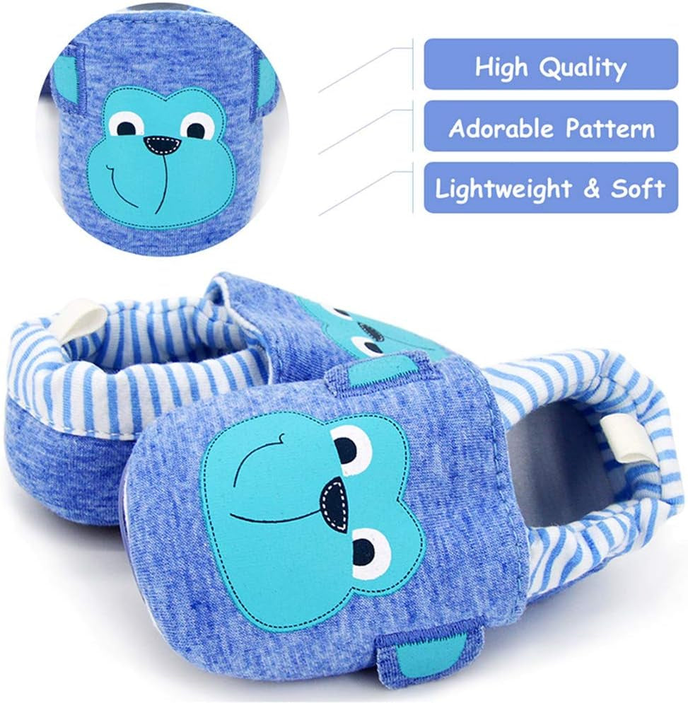 Toddler Baby Boys Girls Shoes Non Skid Slipper Sneaker Moccasins Infant First Walker House Walking Crib Shoes(6-24 Months)