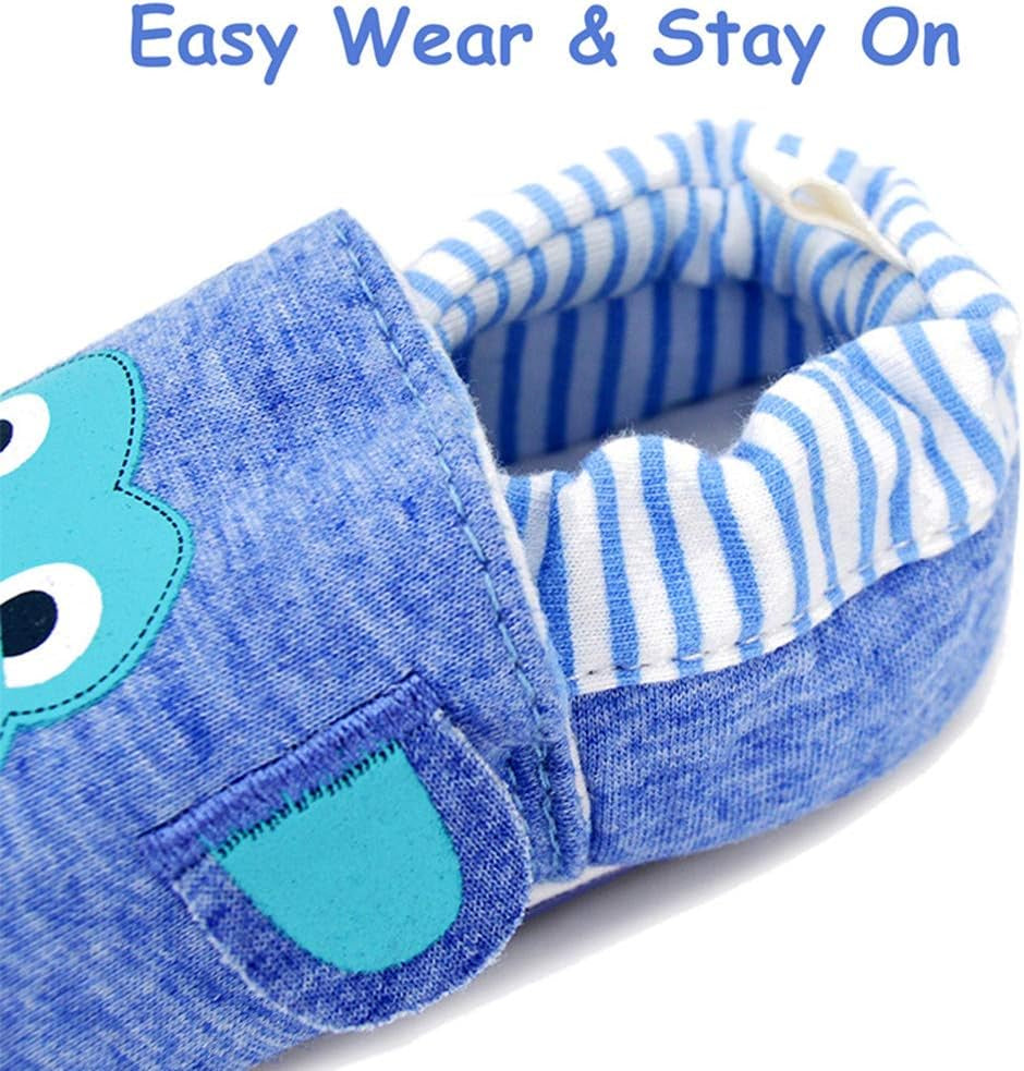 Toddler Baby Boys Girls Shoes Non Skid Slipper Sneaker Moccasins Infant First Walker House Walking Crib Shoes(6-24 Months)