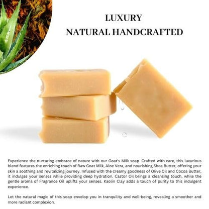Goat’S Milk and Shea Butter Handcrafted Soap | 100% Natural | Organic Ingredients | Nourishes, Hydrates, and Revitalizes Your Skin | Gentle Formula for Hand, Face & Body | Miami-Made - 1 Bar