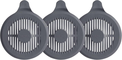 Shower Drain Hair Catcher, Silicone Hair Strainer for Bathtub, Bathroom Hair Stopper Drain Cover, 3 Pack, Gray